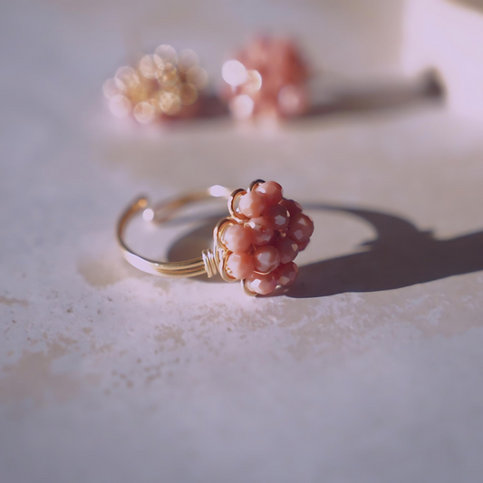 Pink Honeycomb Ring