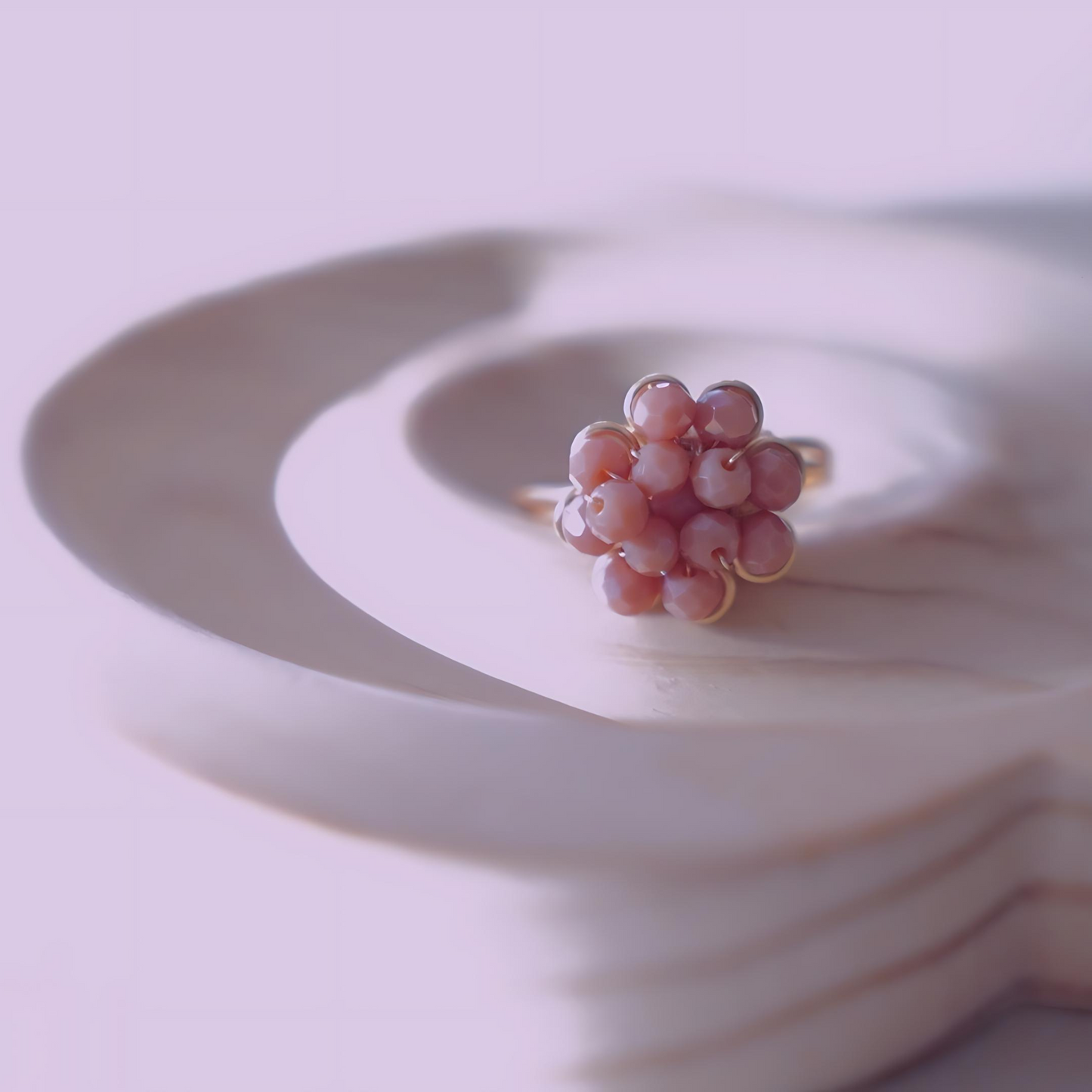 Pink Honeycomb Ring