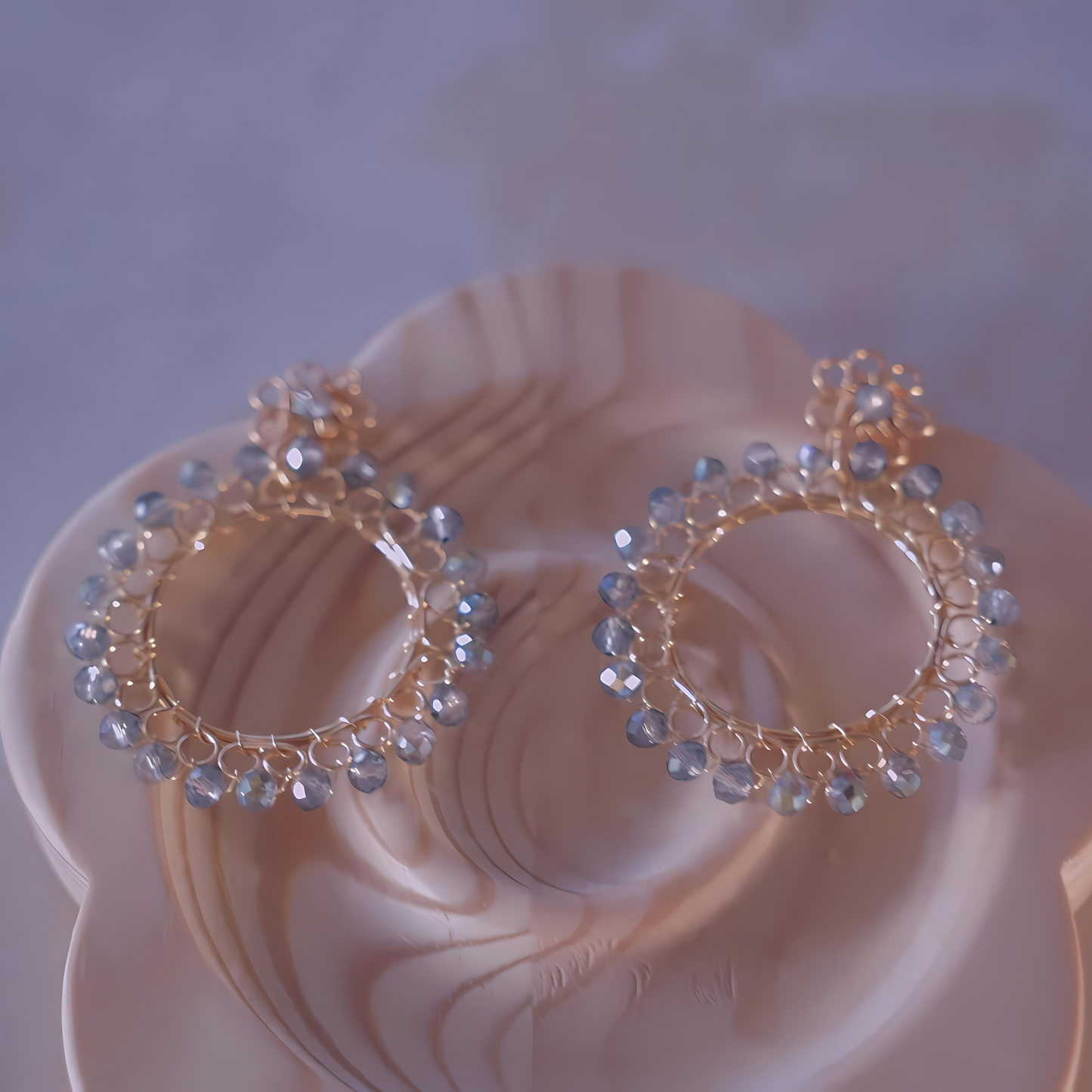 Rosette Earrings (Medium Size)