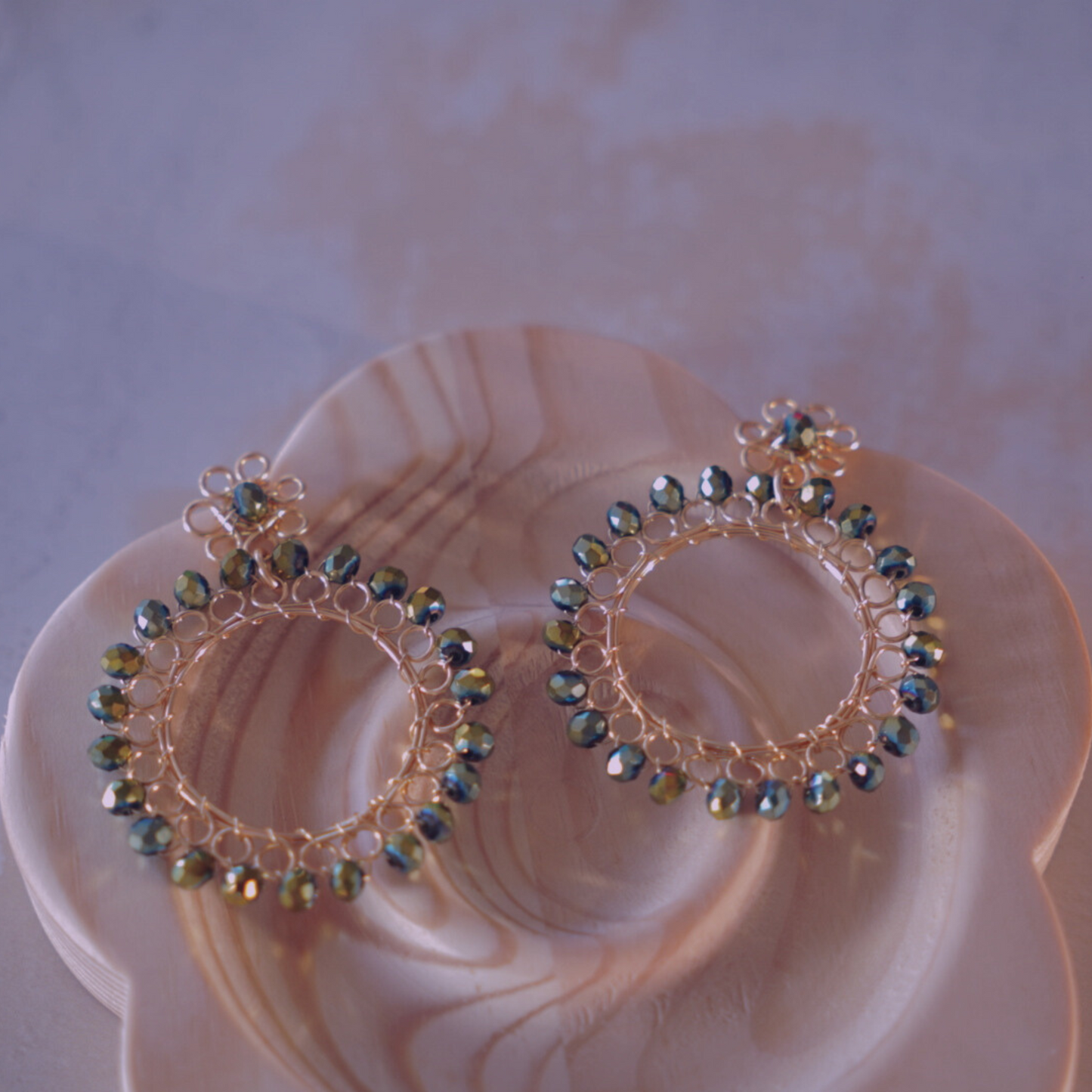 Rosette Earrings (Medium Size)