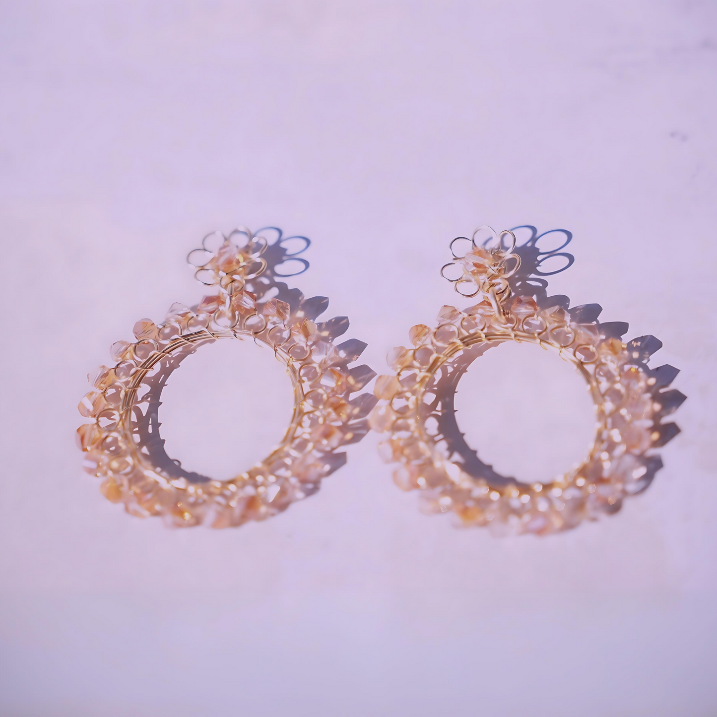 Rosette Earrings (Medium Size)